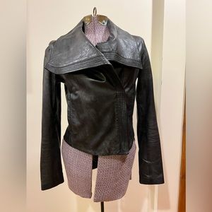 Vince Leather Moto Jacet